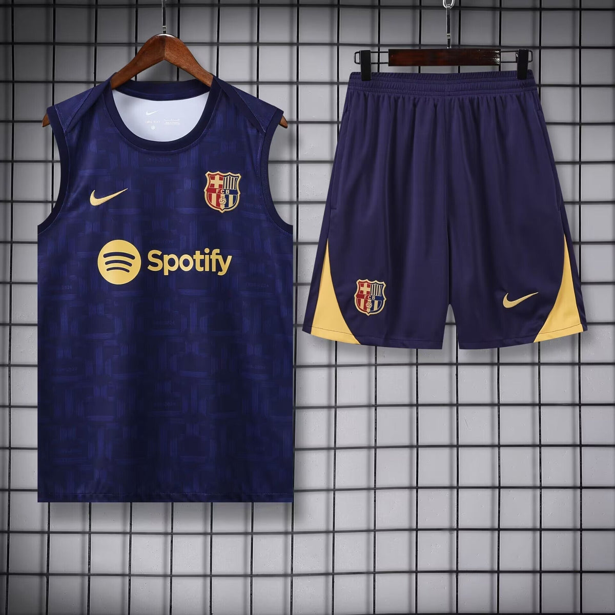 Nike Barcelona Football Sleeveless Short Set