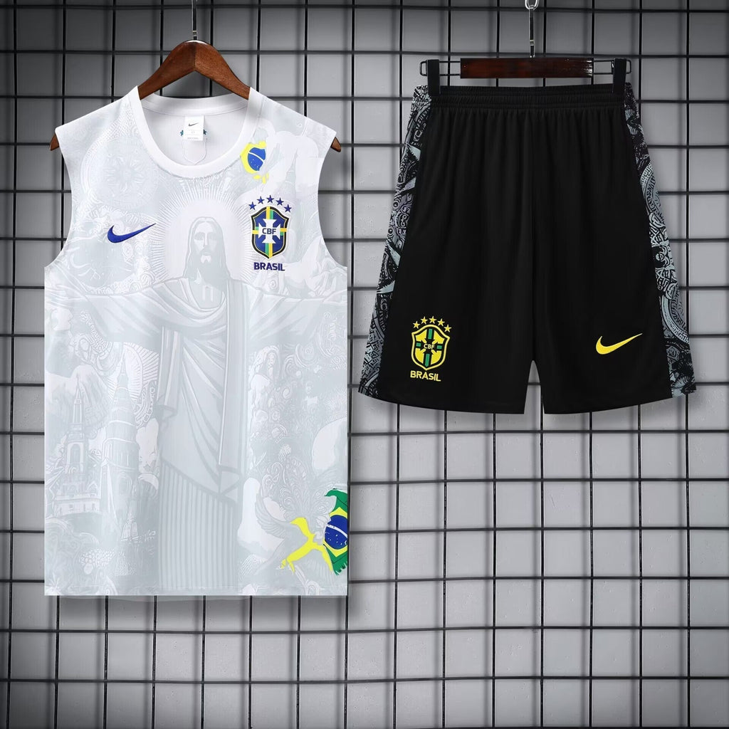 Nike Brazil Football Sleeveless Short Set