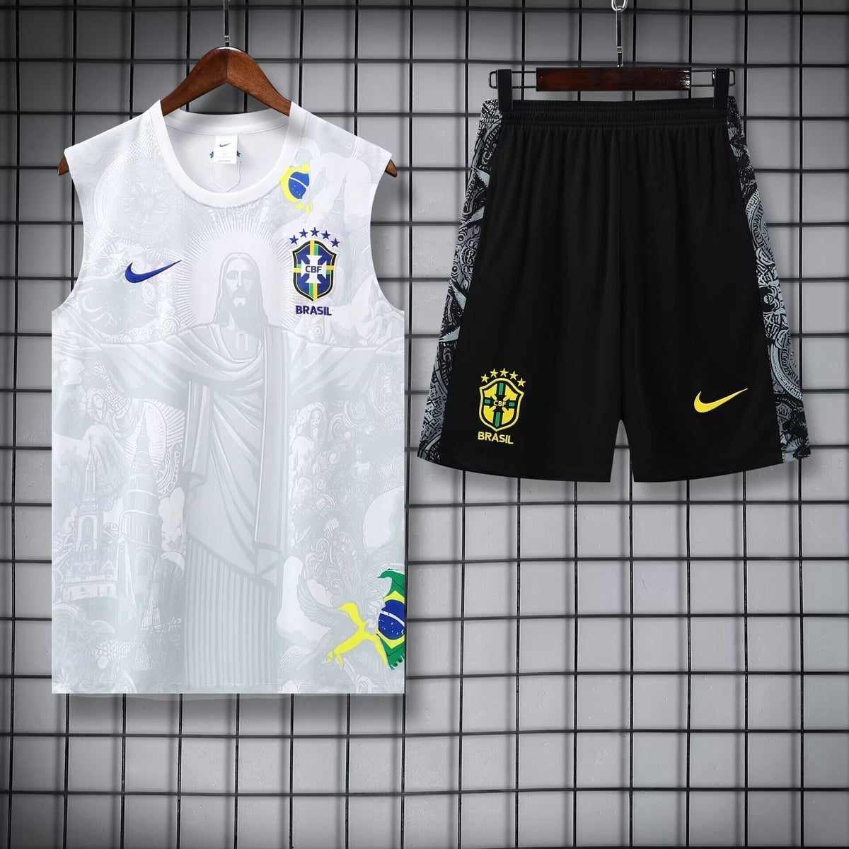 Nike Brazil Football Sleeveless Short Set