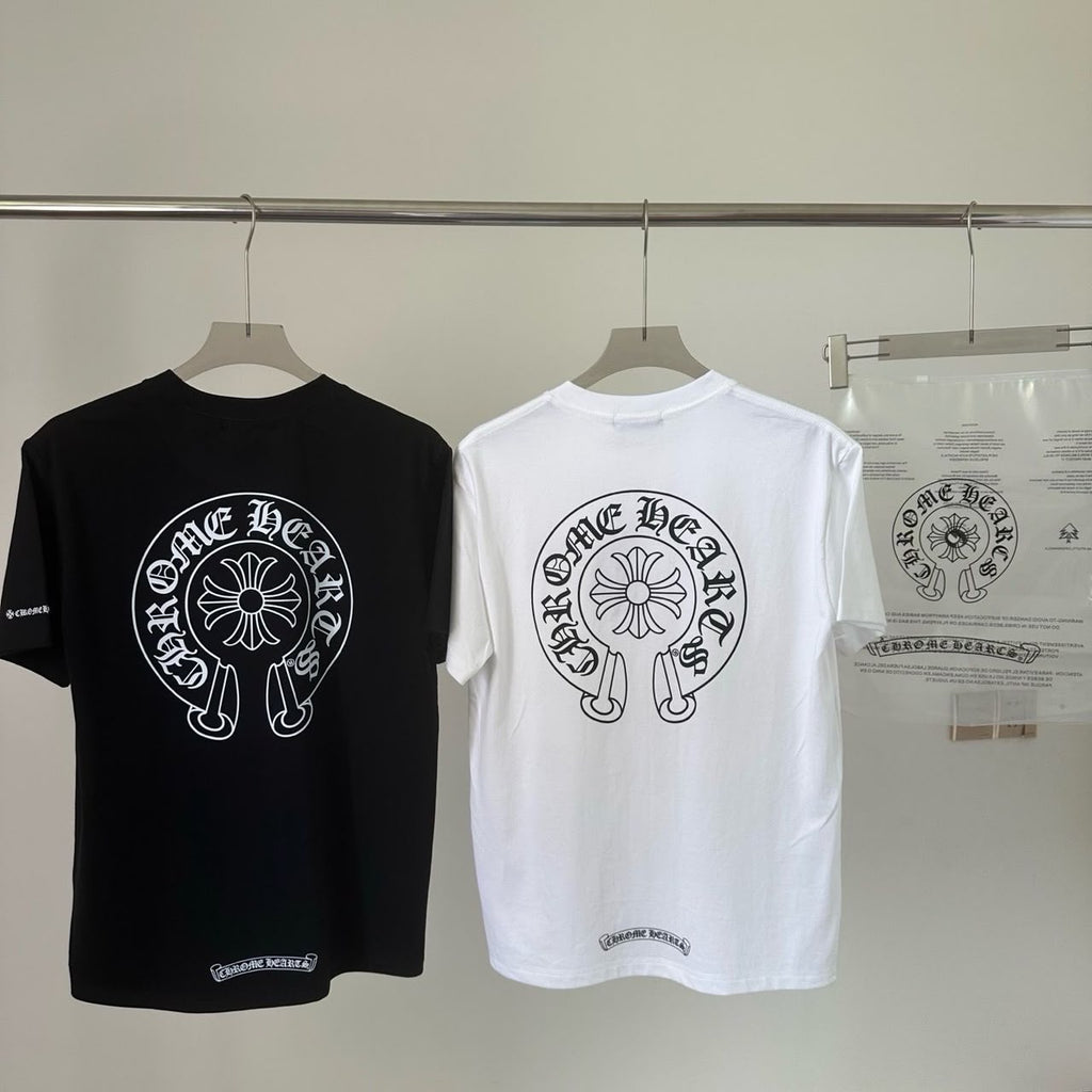 Chrome hearts black and white tee